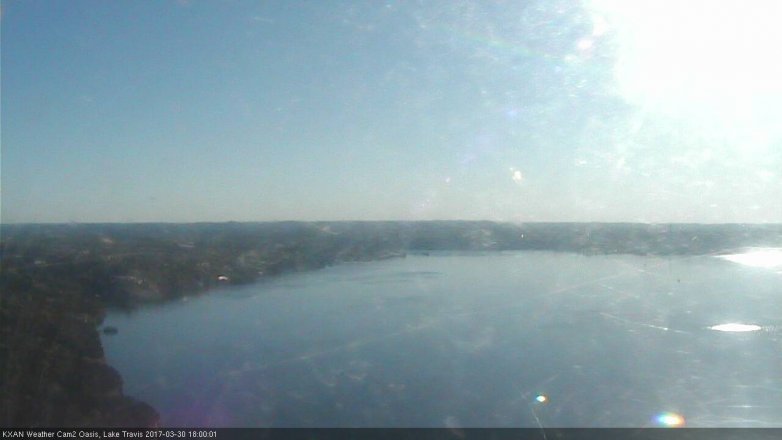 Lake Travis webcam, March 30, 2017 5:25 PM CT