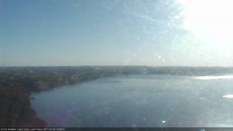 Lake Travis webcam, March 30, 2017 5:40 PM CT