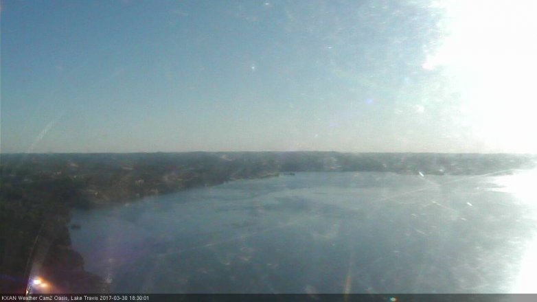 Lake Travis webcam, March 30, 2017 5:55 PM CT