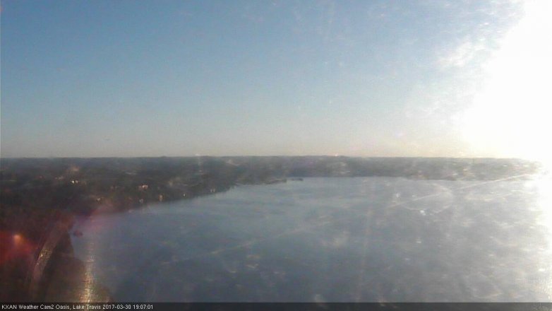 Lake Travis webcam, March 30, 2017 6:20 PM CT