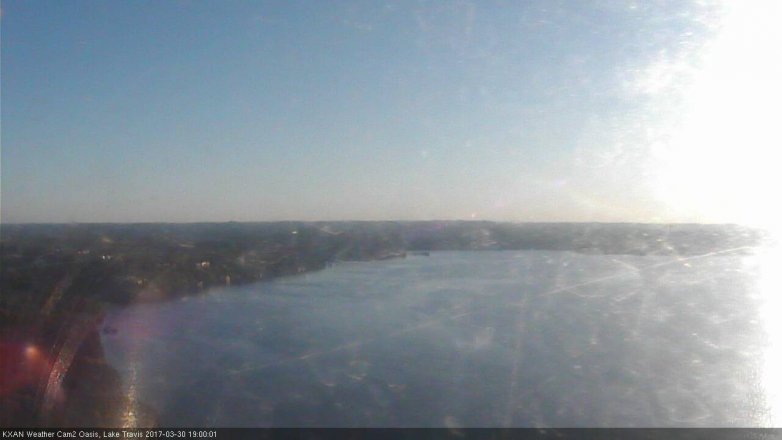 Lake Travis webcam, March 30, 2017 6:25 PM CT