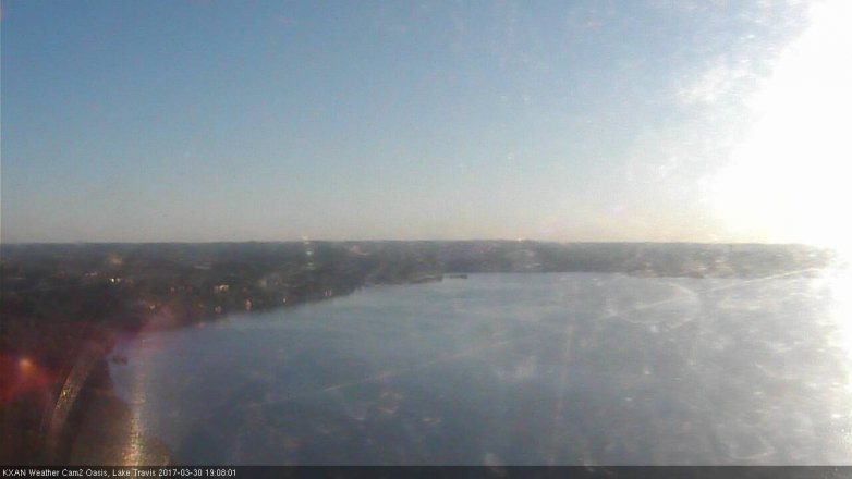 Lake Travis webcam, March 30, 2017 6:30 PM CT