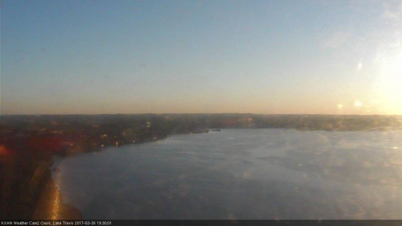 Lake Travis webcam, March 30, 2017 7:00 PM CT