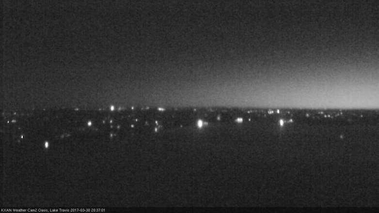 Lake Travis webcam, March 30, 2017 8:05 PM CT