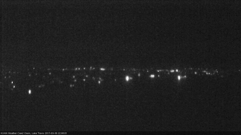 Lake Travis webcam, March 30, 2017 9:40 PM CT