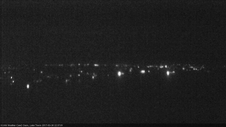 Lake Travis webcam, March 30, 2017 10:05 PM CT