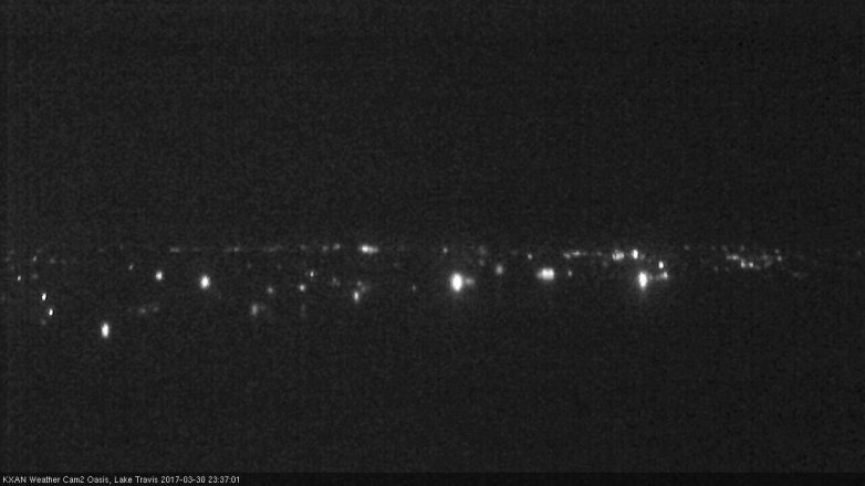 Lake Travis webcam, March 30, 2017 11:05 PM CT