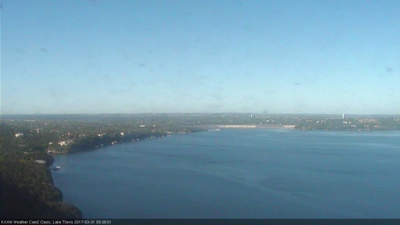 Lake Travis webcam, March 31, 2017 9:05 AM CT