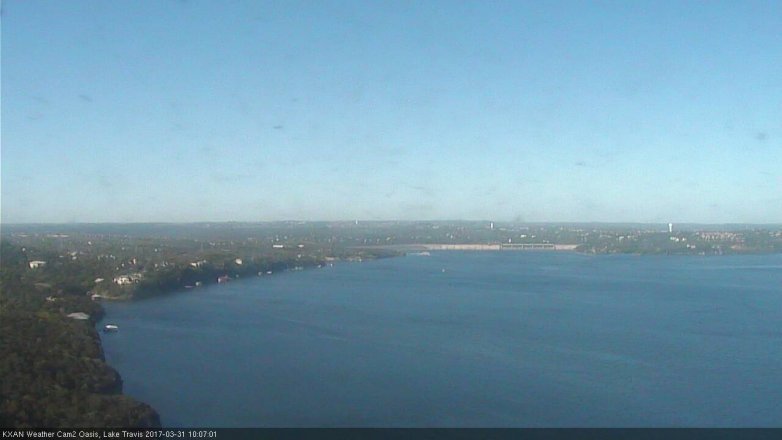 Lake Travis webcam, March 31, 2017 9:10 AM CT