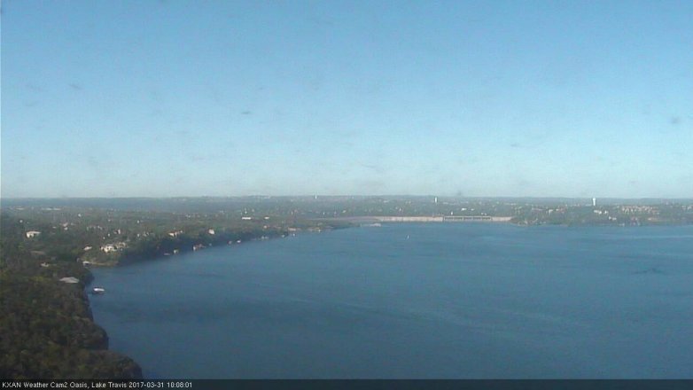Lake Travis webcam, March 31, 2017 9:25 AM CT