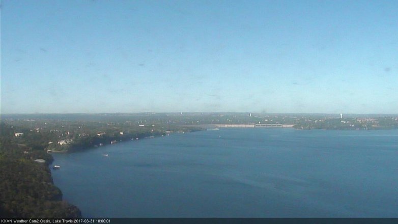 Lake Travis webcam, March 31, 2017 9:30 AM CT