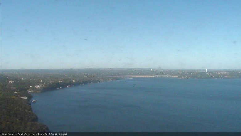 Lake Travis webcam, March 31, 2017 9:50 AM CT