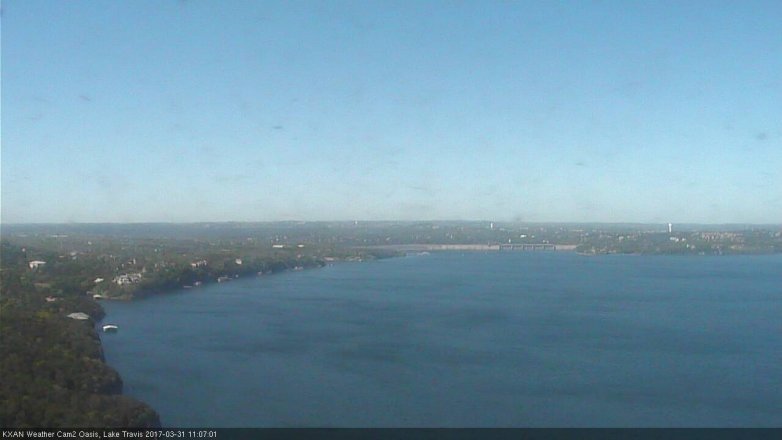 Lake Travis webcam, March 31, 2017 10:10 AM CT