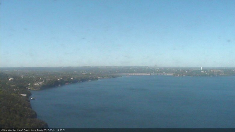 Lake Travis webcam, March 31, 2017 10:25 AM CT