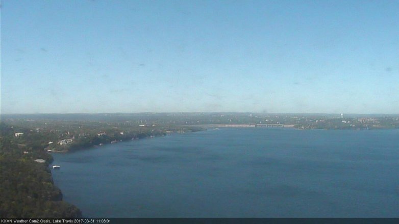 Lake Travis webcam, March 31, 2017 10:30 AM CT