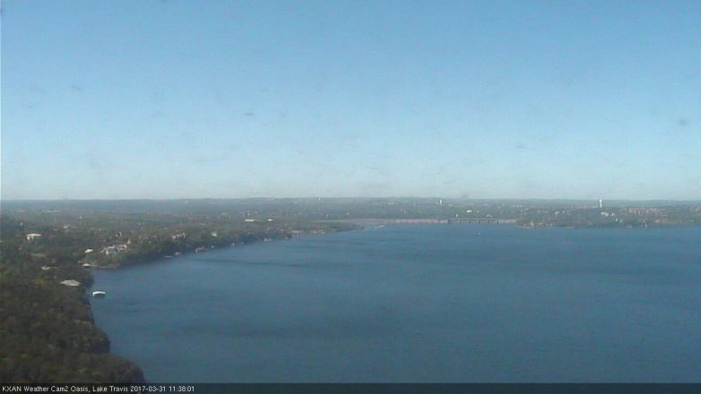 Lake Travis webcam, March 31, 2017 10:50 AM CT