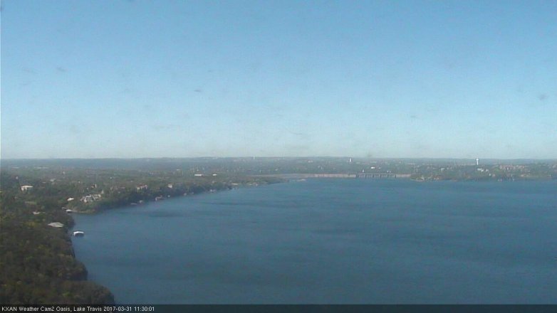 Lake Travis webcam, March 31, 2017 10:55 AM CT