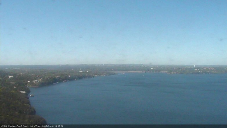 Lake Travis webcam, March 31, 2017 11:00 AM CT