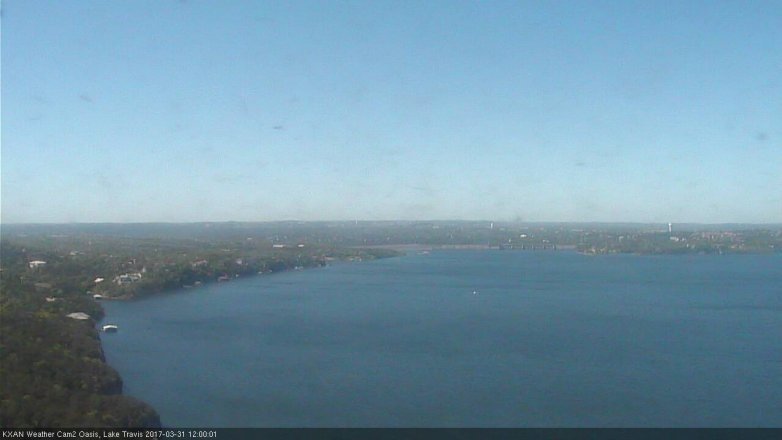 Lake Travis webcam, March 31, 2017 11:10 AM CT