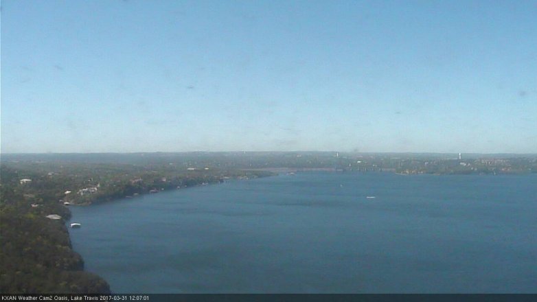 Lake Travis webcam, March 31, 2017 11:20 AM CT