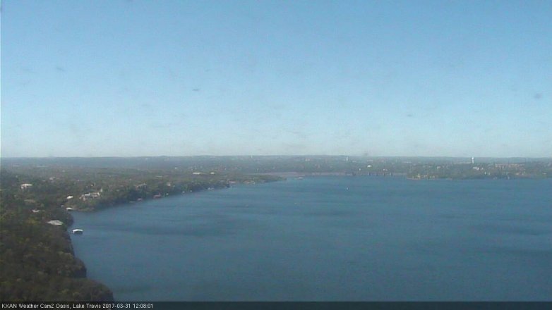 Lake Travis webcam, March 31, 2017 11:40 AM CT