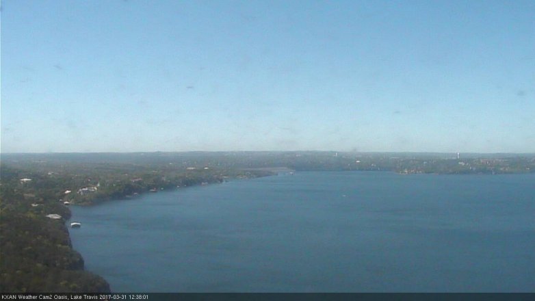 Lake Travis webcam, March 31, 2017 11:45 AM CT