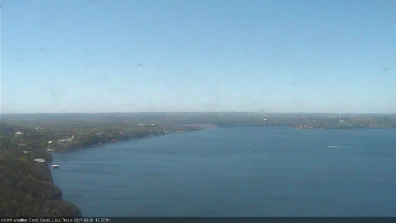 Lake Travis webcam, March 31, 2017 11:55 AM CT