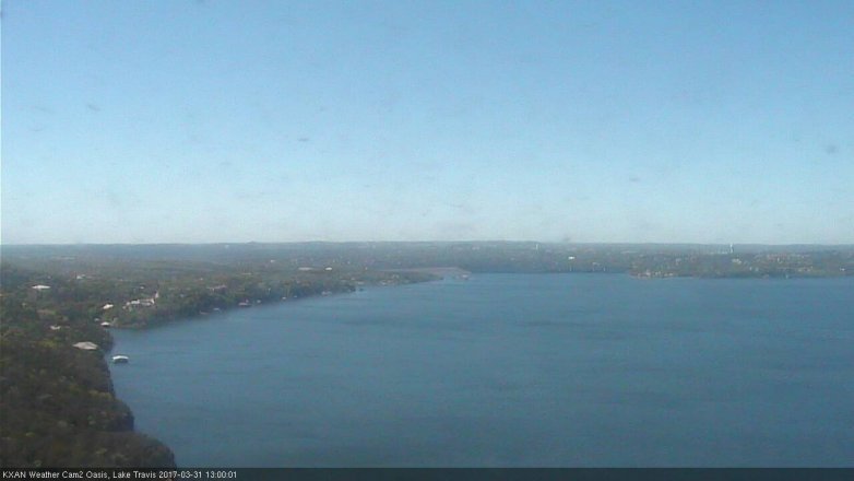 Lake Travis webcam, March 31, 2017 12:20 PM CT