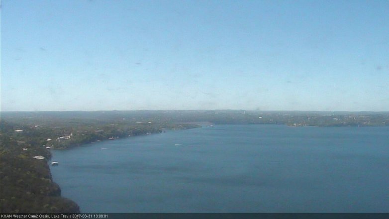 Lake Travis webcam, March 31, 2017 12:25 PM CT