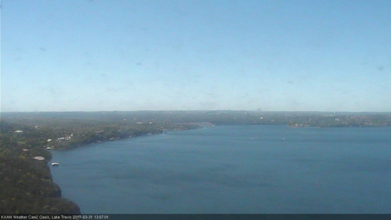 Lake Travis webcam, March 31, 2017 12:30 PM CT