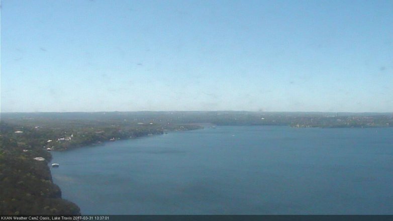 Lake Travis webcam, March 31, 2017 12:50 PM CT