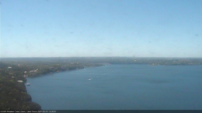 Lake Travis webcam, March 31, 2017 1:05 PM CT