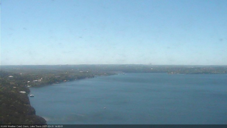 Lake Travis webcam, March 31, 2017 1:20 PM CT
