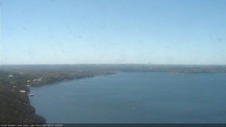 Lake Travis webcam, March 31, 2017 1:35 PM CT