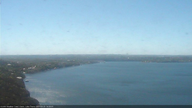 Lake Travis webcam, March 31, 2017 1:50 PM CT