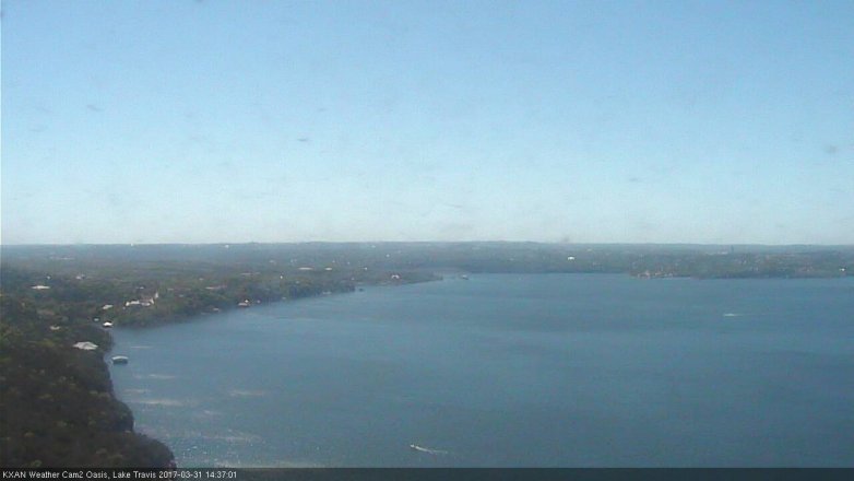 Lake Travis webcam, March 31, 2017 1:55 PM CT