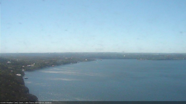 Lake Travis webcam, March 31, 2017 2:05 PM CT