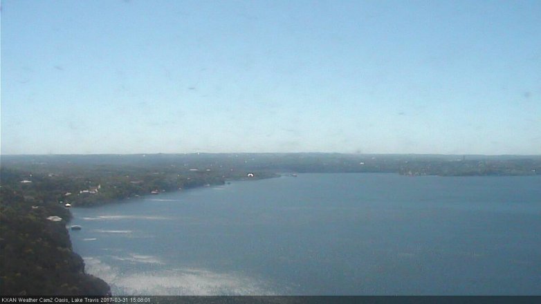 Lake Travis webcam, March 31, 2017 2:20 PM CT