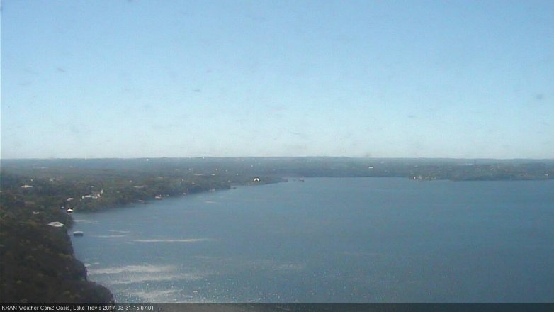 Lake Travis webcam, March 31, 2017 2:35 PM CT