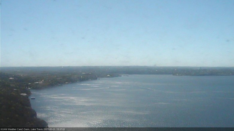 Lake Travis webcam, March 31, 2017 2:50 PM CT