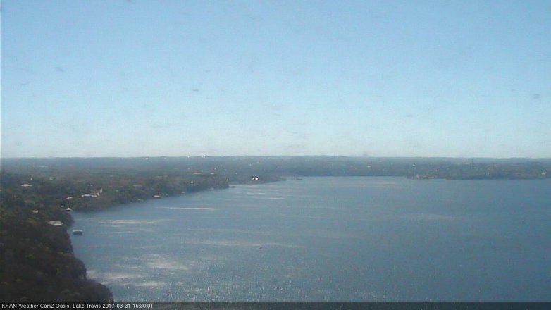 Lake Travis webcam, March 31, 2017 2:55 PM CT