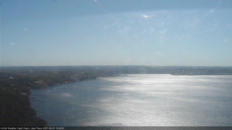 Lake Travis webcam, March 31, 2017 3:45 PM CT
