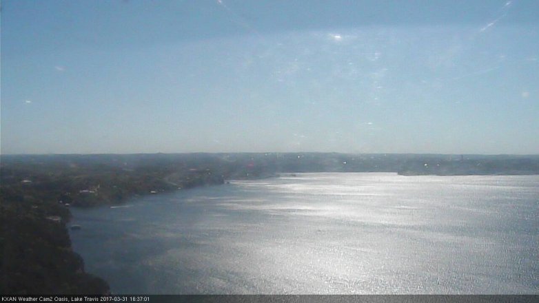 Lake Travis webcam, March 31, 2017 3:55 PM CT