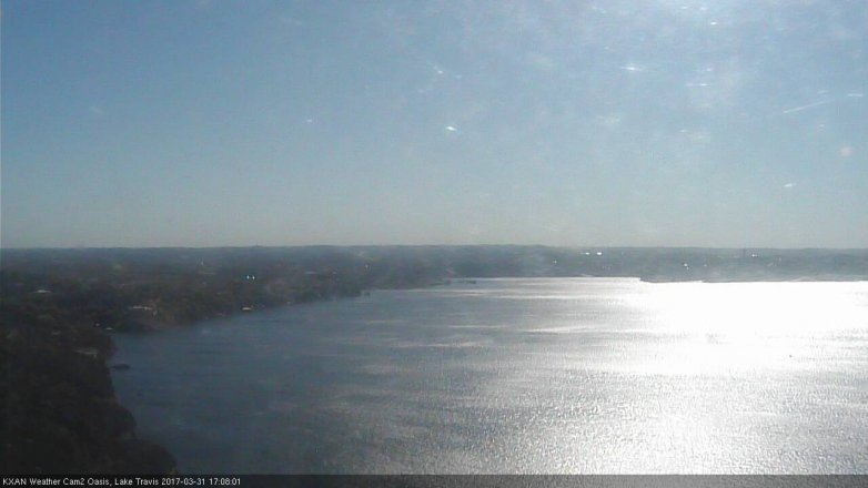 Lake Travis webcam, March 31, 2017 4:30 PM CT