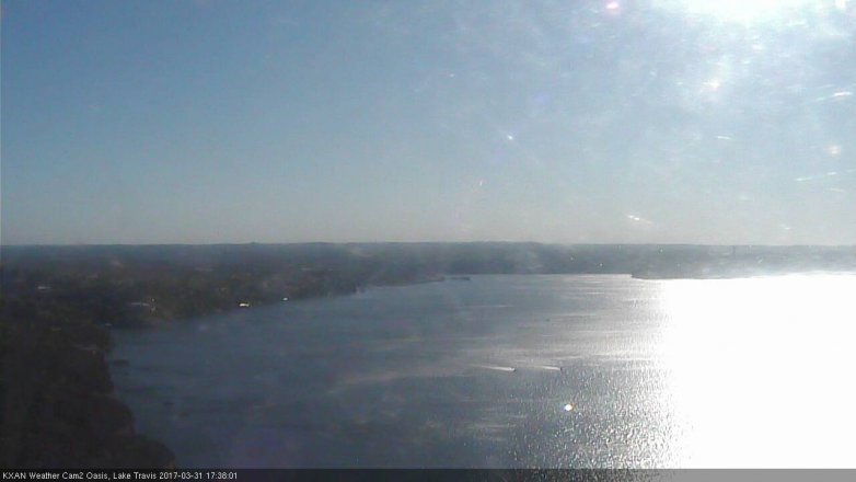 Lake Travis webcam, March 31, 2017 4:55 PM CT