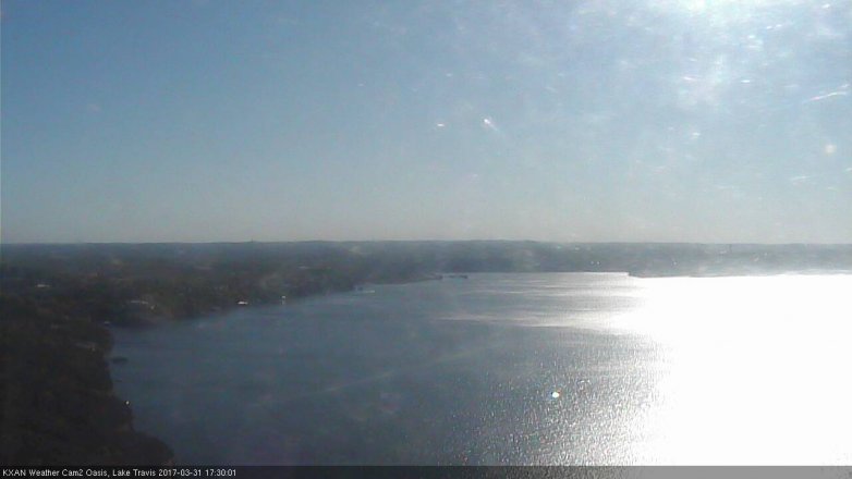Lake Travis webcam, March 31, 2017 5:00 PM CT