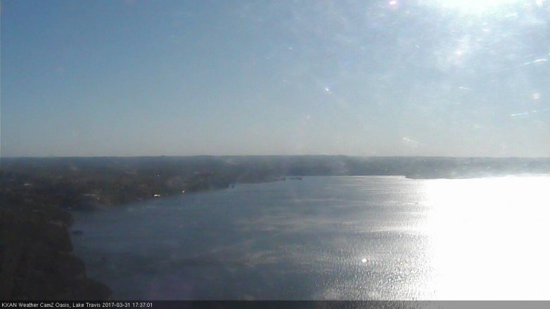 Lake Travis webcam, March 31, 2017 5:05 PM CT