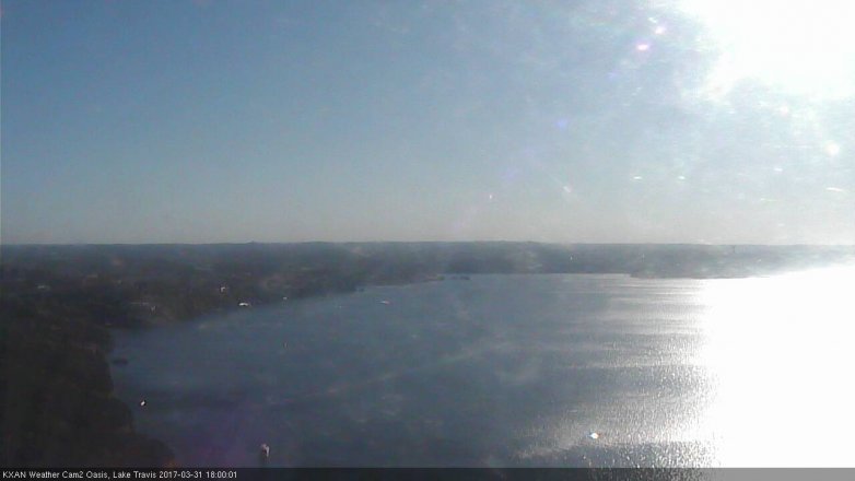 Lake Travis webcam, March 31, 2017 5:15 PM CT