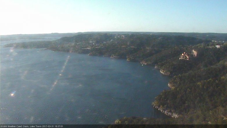 Lake Travis webcam, March 31, 2017 6:05 PM CT
