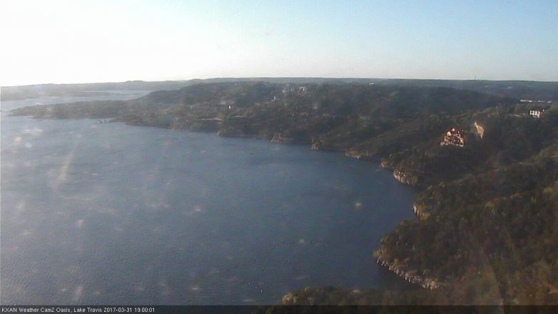 Lake Travis webcam, March 31, 2017 6:10 PM CT